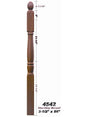 4542 Plain Ball Top Starting Georgia Newel Post Dimensional Information
