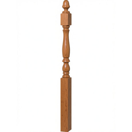 4600 (48") or 4604 (60") Ball Top Country Plain Newel Post, American Cherry