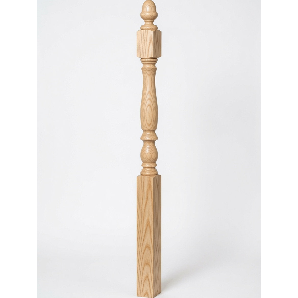 4600 (48") or 4604 (60") Ball Top Country Plain Newel Post, Ash