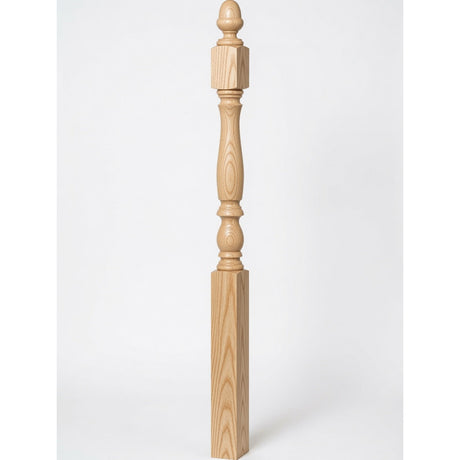 4600 (48") or 4604 (60") Ball Top Country Plain Newel Post, Ash