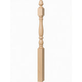 4600 (48") or 4604 (60") Ball Top Country Plain Newel Post, Birch