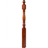 4600 (48") or 4604 (60") Ball Top Country Plain Newel Post, Brazilian Cherry