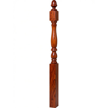 4600 (48") or 4604 (60") Ball Top Country Plain Newel Post, Brazilian Cherry