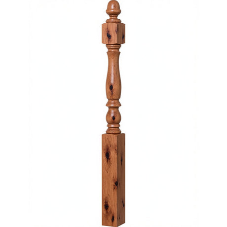 4600 (48") or 4604 (60") Ball Top Country Plain Newel Post, Knotty Alder
