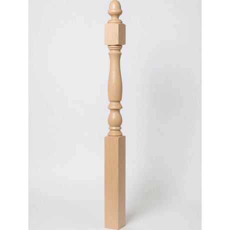 4600 (48") or 4604 (60") Ball Top Country Plain Newel Post, Soft Maple