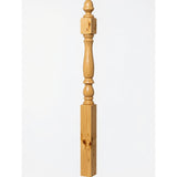 4600 (48") or 4604 (60") Ball Top Country Plain Newel Post, Yellow Pine