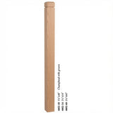 4602 3-1/2" S4S Newel Post with Champhered Top and Groove, Alder
