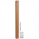 4602 3-1/2" S4S Newel Post with Champhered Top and Groove, American Cherry