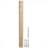 4602 3-1/2" S4S Newel Post with Champhered Top and Groove, Ash