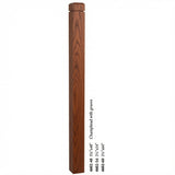 4602 3-1/2" S4S Newel Post with Champhered Top and Groove, Brazilian Cherry