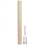 4602 3-1/2" S4S Newel Post with Champhered Top and Groove, Hard Maple