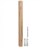 4602 3-1/2" S4S Newel Post with Champhered Top and Groove, Hickory