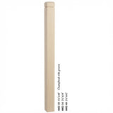 4602 3-1/2" S4S Newel Post with Champhered Top and Groove, Soft Maple
