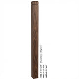 4602 3-1/2" S4S Newel Post with Champhered Top and Groove, Walnut