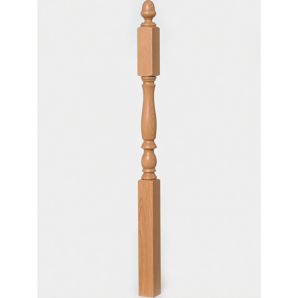 4606 3-1/4" x 60" Country Landing Newel Post, Alder