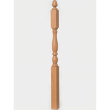 4606 3-1/4" x 60" Country Landing Newel Post, Alder