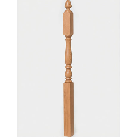 4606 3-1/4" x 60" Country Landing Newel Post, Alder