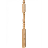 4606 3-1/4" x 60" Country Landing Newel Post, Ash