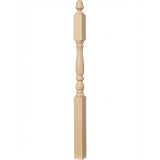 4606 3-1/4" x 60" Country Landing Newel Post, Birch