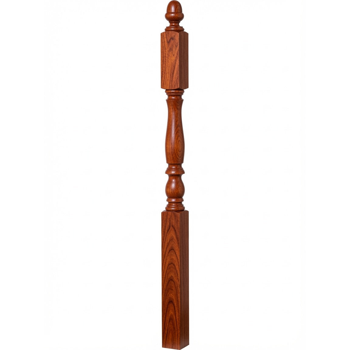 4606 3-1/4" x 60" Country Landing Newel Post, Brazilian Cherry
