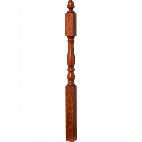 4606 3-1/4" x 60" Country Landing Newel Post, Brazilian Cherry