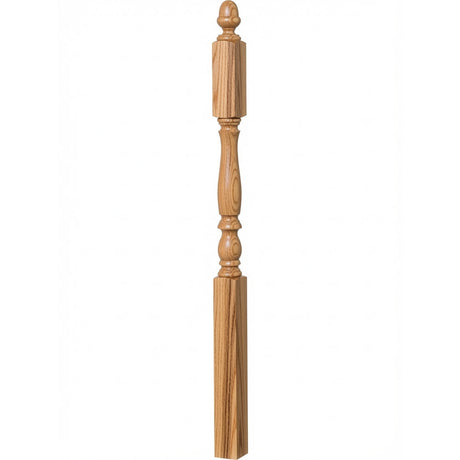 4606 3-1/4" x 60" Country Landing Newel Post, Hickory
