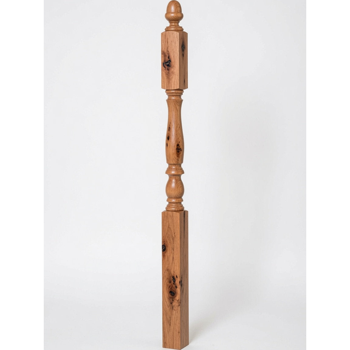 4606 3-1/4" x 60" Country Landing Newel Post, Knotty Alder