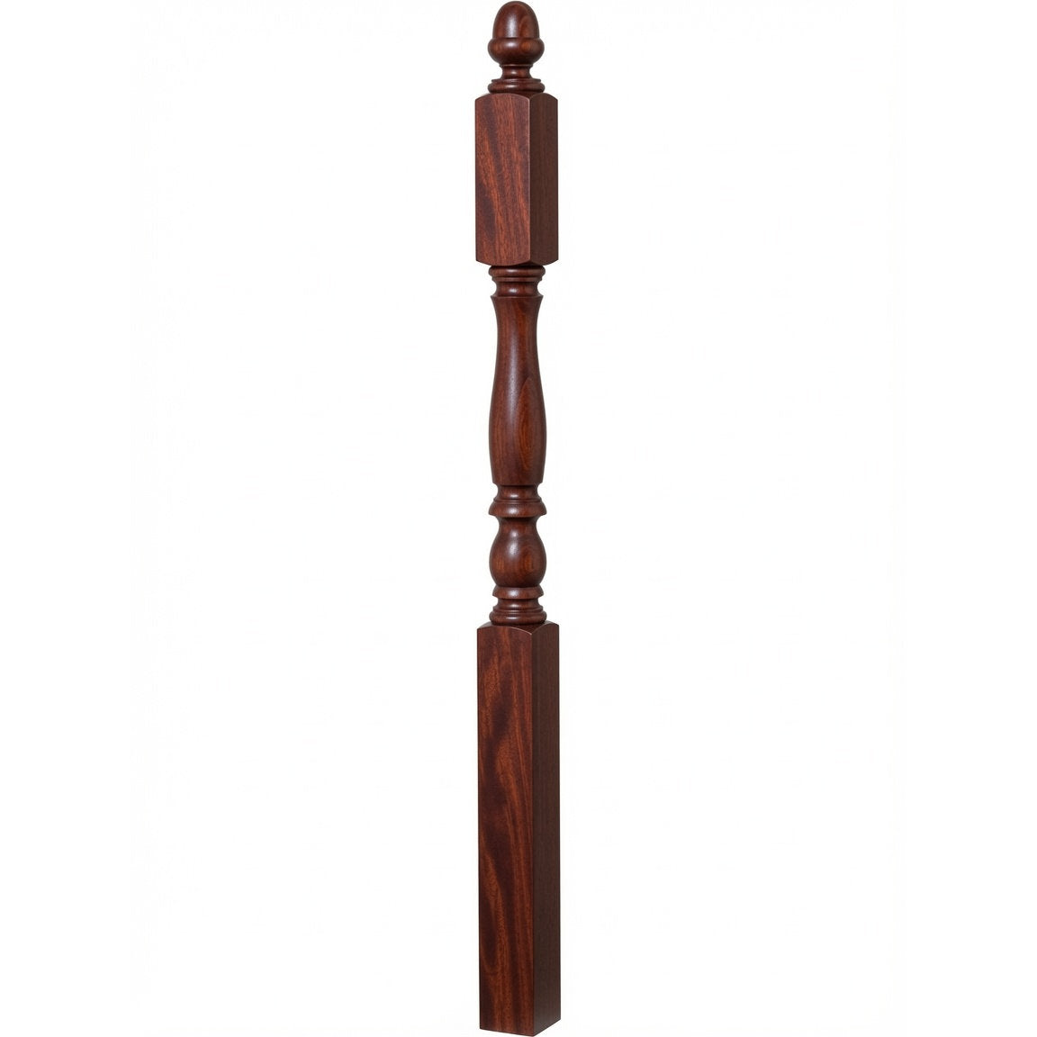 4606 3-1/4" x 60" Country Landing Newel Post, Mahogany