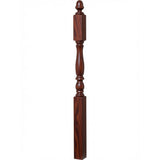 4606 3-1/4" x 60" Country Landing Newel Post, Mahogany
