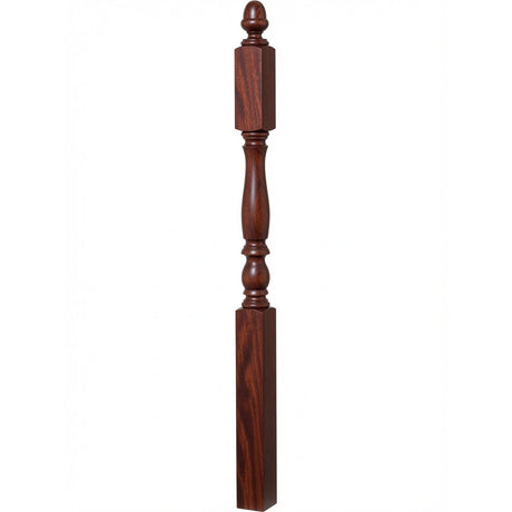 4606 3-1/4" x 60" Country Landing Newel Post, Mahogany