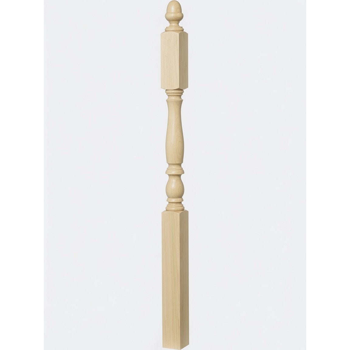 4606 3-1/4" x 60" Country Landing Newel Post, Poplar