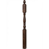 4606 3-1/4" x 60" Country Landing Newel Post, Walnut