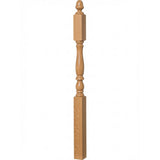4606 3-1/4" x 60" Country Landing Newel Post, White Oak