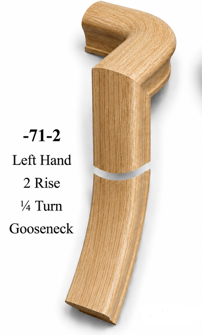 7071 or 7076 2-Rise Gooseneck with Level Quarter-turns