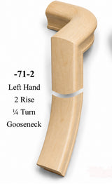 7071 or 7076 2-Rise Gooseneck with Level Quarter-turns
