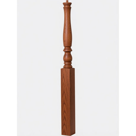 4676 3-1/2" x 60" Plain Country Pin Top Newel Post, Brazilian Cherry