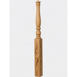 4676 3-1/2" x 60" Plain Country Pin Top Newel Post, Hickory