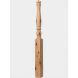 4676 3-1/2" x 60" Plain Country Pin Top Newel Post, Knotty Alder