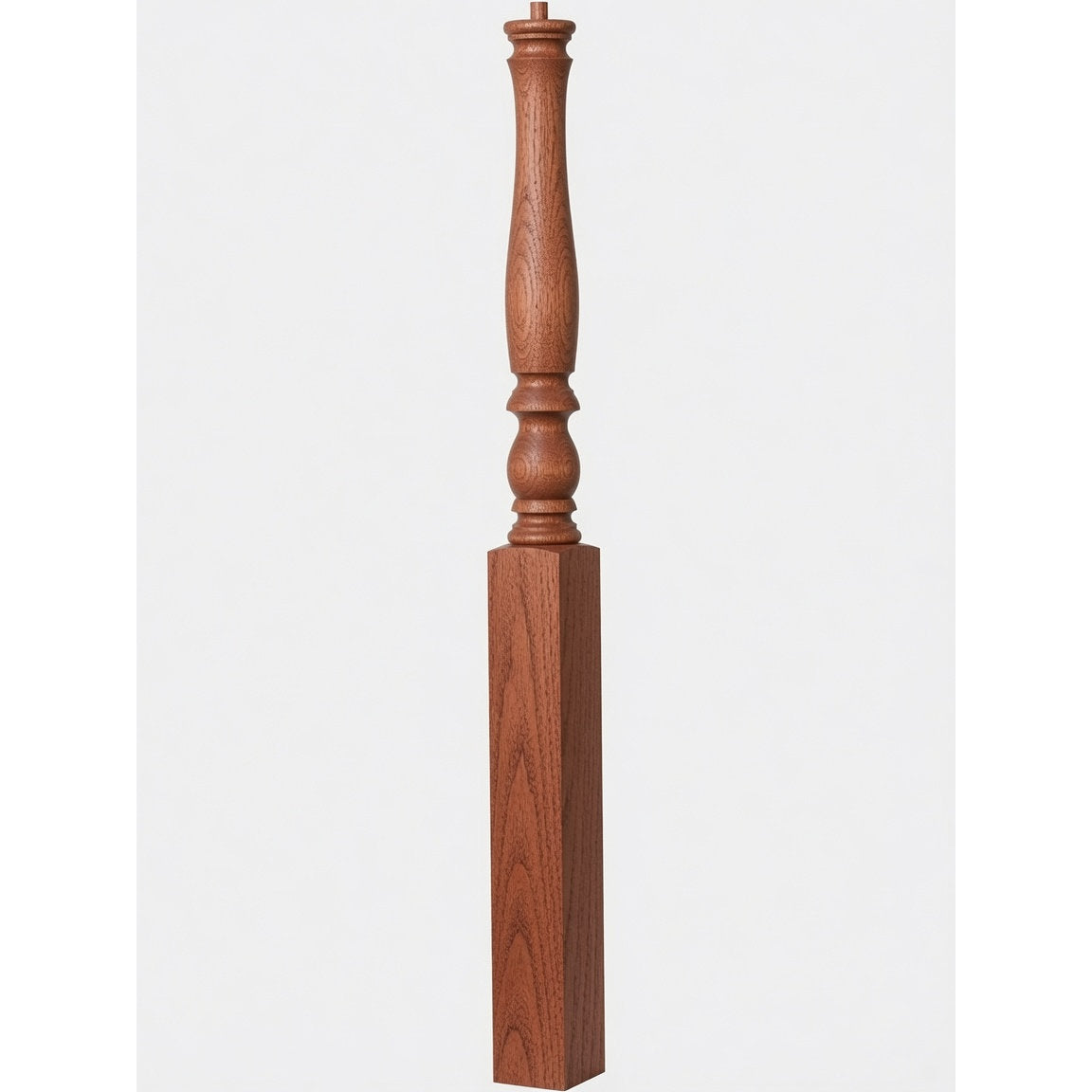 4670 3-1/4" Country Starting Pin Top Newel Post, Mahogany