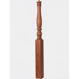 4670 3-1/4" Country Starting Pin Top Newel Post, Mahogany