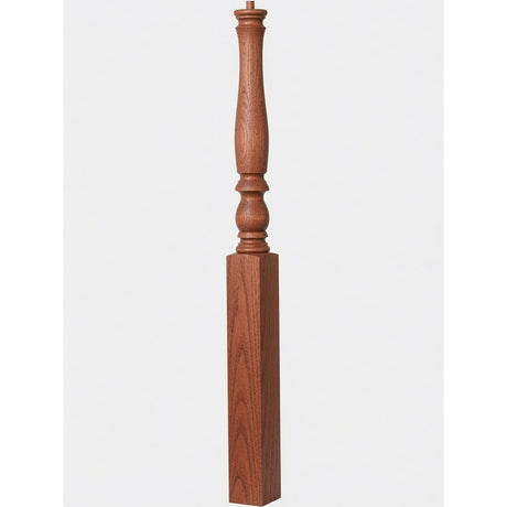 4670 3-1/4" Country Starting Pin Top Newel Post, Mahogany