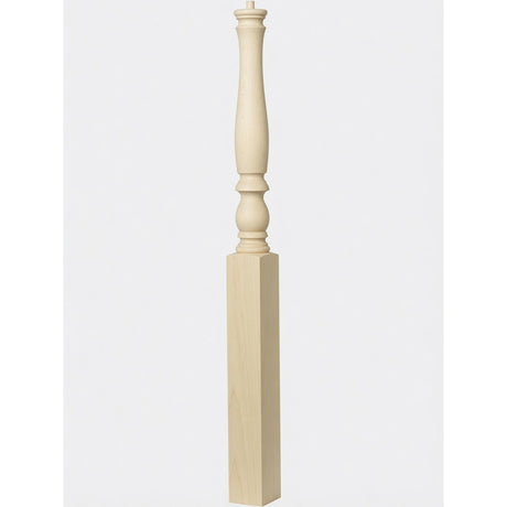 4670 3-1/4" Country Starting Pin Top Newel Post, Poplar