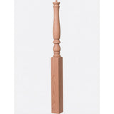 4670 3-1/4" Country Starting Pin Top Newel Post, Red Oak