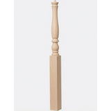 4670 3-1/4" Country Starting Pin Top Newel Post, Soft Maple