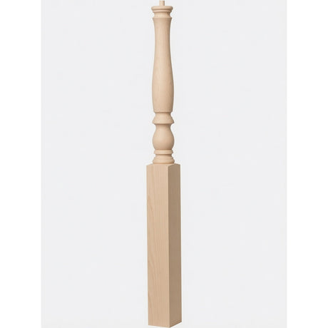 4670 3-1/4" Country Starting Pin Top Newel Post, Soft Maple