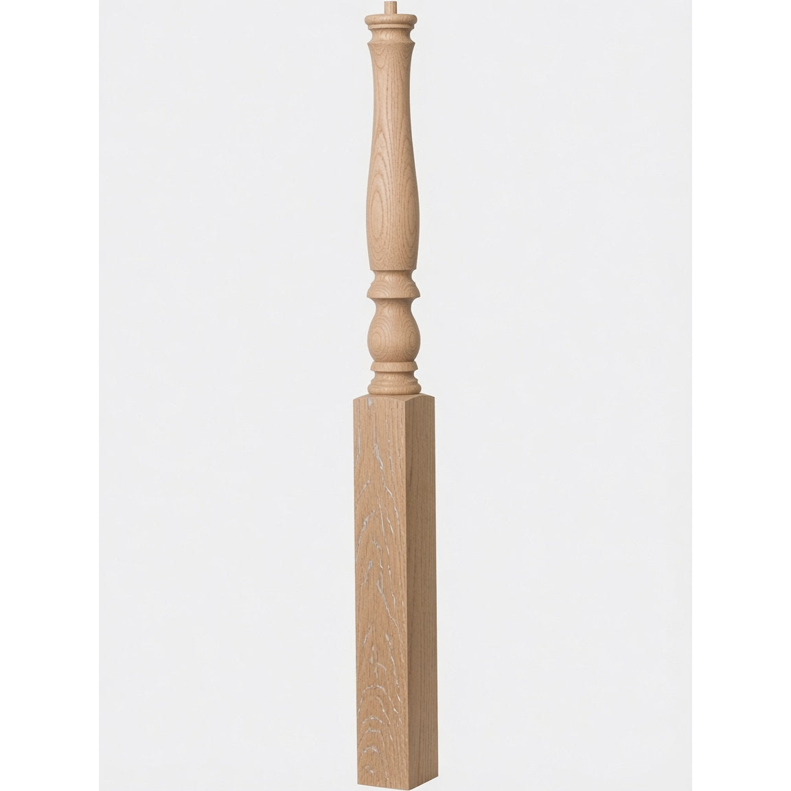 4670 3-1/4" Country Starting Pin Top Newel Post, White Oak