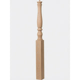 4670 3-1/4" Country Starting Pin Top Newel Post, White Oak