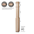 4691 Plain Red Oak Box Newel Post