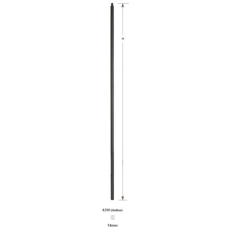 4700 Hollow 9/16" Square Straight Bar