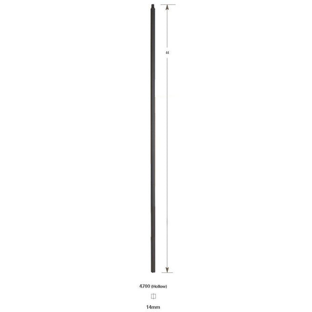 4700 Hollow 9/16" Square Straight Bar